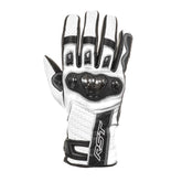 RST Stunt 3 Leather Gloves - White